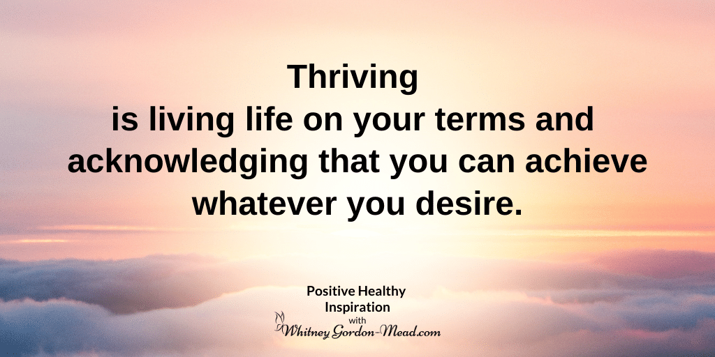 What does it mean to thrive?